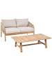 Beliani 2-tlg Gartensofa SUMBA in Braun/Beige