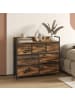 HOMCOM Kommode in Rustikal-Braun 98L x 29B x 85H cm