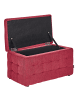 Beliani Ottomane MICHIGAN in Rot - (W) 74 x (H) 40 x (L) 42 cm
