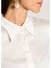 MADELEINE Elegante Viskosebluse mit verdeckter Knopfleiste in wollweiß