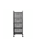 relaxdays Rollwagen in Schwarz - (B)32 x (H)92,5 x (T)33 cm