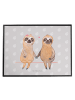 Mr. & Mrs. Panda Schreibtischunterlage Faultier Pärchen ohne Spruch in Grau Pastell