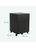 relaxdays Rollcontainer in Schwarz - (B)40 x (H)57 x (T)40 cm