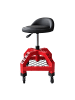relaxdays Werkstatthocker in Rot - (B)40 x (H) 50 x (T)40 cm