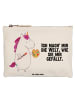 Mr. & Mrs. Panda Make-up-Tasche Einhorn Künstler mit Spruch in Weiß