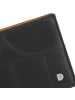 DuDu Up! Geldbörse RFID Schutz Leder 11 cm in black-orange