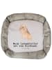 Mr. & Mrs. Panda Hundebett Bloodhound Lebensretter mit Spruch in Grau Pastell