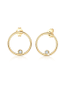 Elli Ohrringe 925 Sterling Silber Geo, Kreis in Gold