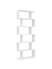 KADIMA DESIGN Bücherregal | Weiß, 70x23.5x190.5cm, 6 Fächer