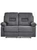 Beliani 2-Sitzer Sofa BERGEN in Grau/Schwarz - (W) 149 x (H) 101 x (L) 72 cm