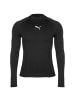 Puma Funktionsshirt LIGA Baselayer Warm in schwarz / weiß