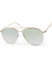 styleBREAKER Piloten Sonnenbrille in Gold / Grün