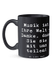 Mr. & Mrs. Panda Tasse Spruch Musiklehrer Danke mit Spruch in Schwarz