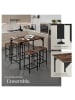 tectake Bartisch-Set Edinburgh mit höhenverstellbaren Kunststofffüßen, Industrial Holz d