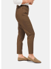 GOLDNER Rippenhose Anna in Bi-Stretch-Qualität in rost