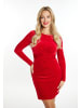 faina Damen Glitzerndes Samtkleid in Rot