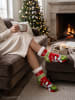 The Grinch The Grinch Hüttensocken Haussocken Kuschelsocken Socken in weiß/rot