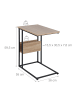 relaxdays Beistelltisch in Hellbraun/Schwarz - (B)55 x (H)60 x (T)36 cm