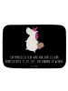 Mr. & Mrs. Panda Duschvorleger Einhorn Koffer mit Spruch in Schwarz