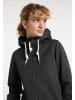 Schmuddelwedda Damen Strickfleecefunktionsjacke in Dunkelgrau Melange