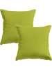 Erwin Müller Nicky-Velours, Samt Kissenhülle 2er-Pack Manchester in apfelgrün