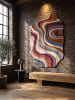 KADIMA DESIGN Teppich Wolle für Fußbodenheizung EFFRA retro Wohnzimmer in Multi