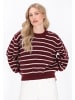 DreiMaster Maritim Sweater in wine red offwhite