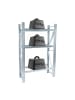 relaxdays Reifenregal in Silber - (B)120 x (H)180 x (T)50 cm