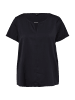 comma Bluse kurzarm in Blau