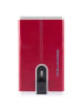 Piquadro Blue Square Slide - Kreditkartenetui 5cc 10 cm in rot