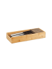 relaxdays Messerhalter in Natur - (B)38 x (H)6,5 x (T)15,5 cm