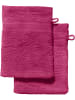 REDBEST Frottier Waschhandschuh 2er-Pack Chicago in fuchsia