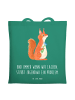 Mr. & Mrs. Panda Schultertasche Eichhörnchen Blume mit Spruch in Mint