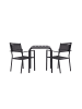 ebuy24 Gartenset Borneo 3-teilig Schwarz 70 x 70 cm