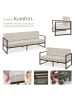 tectake Garten-Loungeset Comosa höhenverstellbare Füße, braun/beige