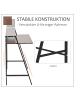 HOMCOM Schreibtisch-84L x 45B x 85H cm-Walnuss+Schwarz