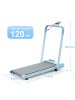 ABRIHOME Laufband in Blau 2-in-1 klappbar 120 kg mit APP für Heimbüro