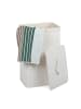 relaxdays 2 x Wäschekorb in Weiß - (B)43,5 x (H)65,5 x (T)33,5 cm