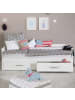 roba Moritz' Tagesbett, ausziehbar zum Doppelbett mit 2 Schubladen - Weiß