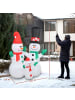 Outsunny Aufblasbar Schneemann-165L x 80B x 180H cm-Weiß
