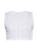 Swirly Damen Crop-Top in Weiss