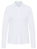 Eterna Jersey Shirt mit tailliertem Schnitt in Weiß