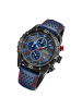 Festina Analog-Armbanduhr Festina Chronograph blau groß (ca. 45mm)