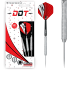 BULLS Steeldarts Dot D2 Dartpfeile 90% Tungsten Darts-Set Profi in white feather