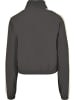 Urban Classics Urban Classics Damen Ladies Short Piped Track Jacket in darkshadow/electriclime