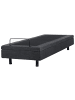 Beliani Einzelbett DUKE in Grau/Schwarz - (W) 90 x (H) 37 x (L) 200 cm