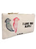 Mr. & Mrs. Panda Kulturtasche Axolotl Liebe mit Spruch in Weiß