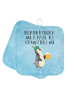 Mr. & Mrs. Panda 2er Set Topflappen  Pinguin Bier mit Spruch in Eisblau