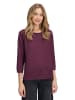 BETTY & CO Strukturshirt mit Rundhalsausschnitt in Dark Aubergine
