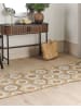 Beliani Kurzflor BASOREN in Beige/Weiß - (W) 80 x (L) 300 cm